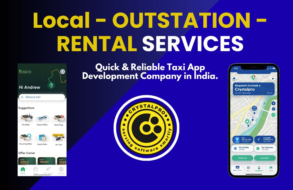 Good taxi app developer crystalpro